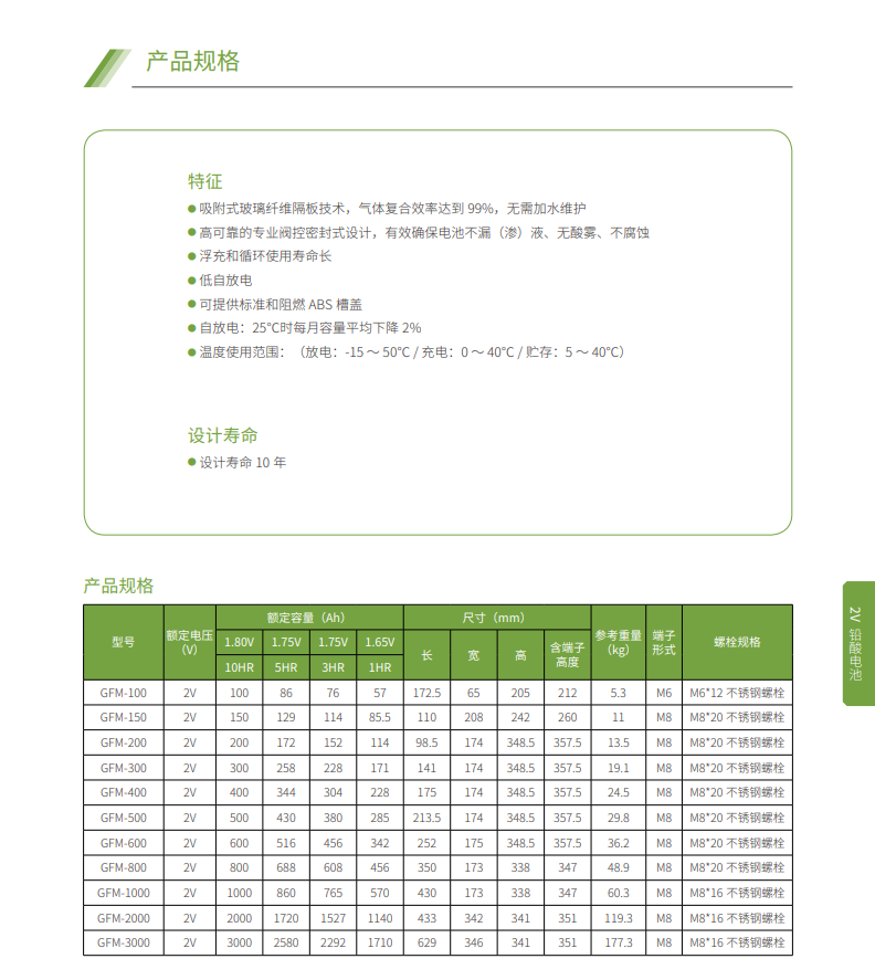 ROR体育蓄电池2V系列(图3)